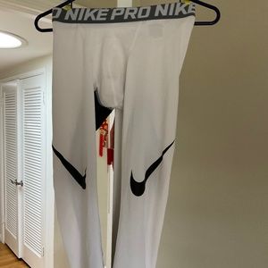 Size s Nike Pro Dri-FIT Men's Tights 3/4 Length white Training